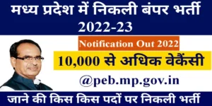MP PEB Recruitment 2022 Notification Out