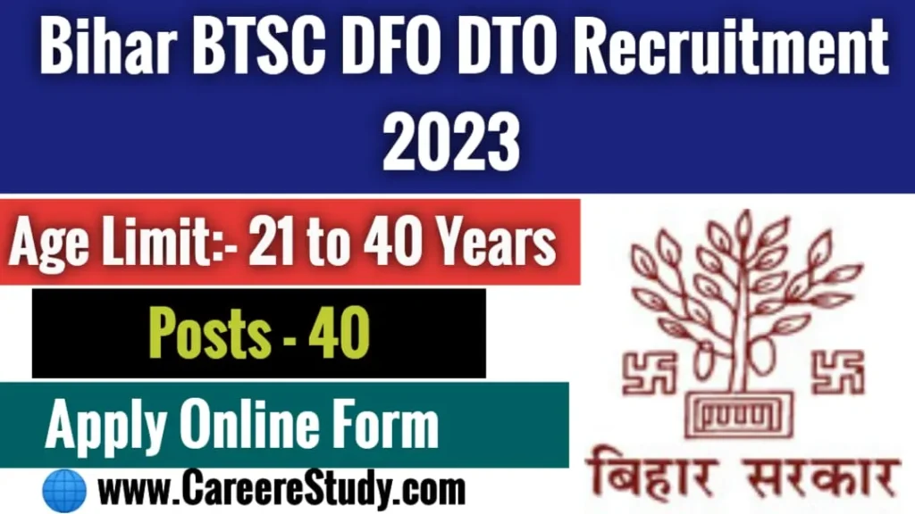 Bihar BTSC DFO DTO Recruitment 2023