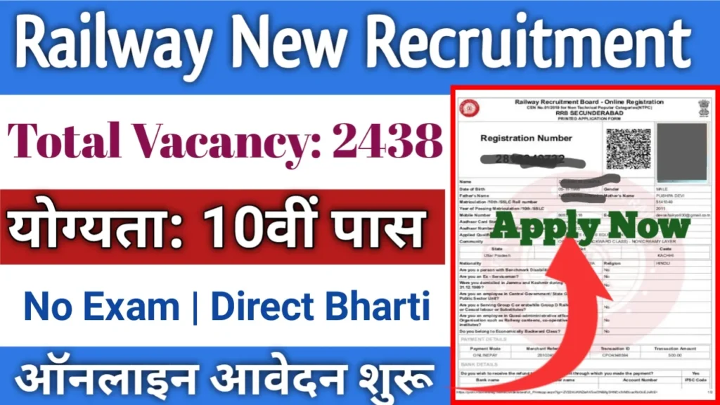 Southern Railway Apprentices Recruitment 2024 Notification 2438 Vacancies Online Form
