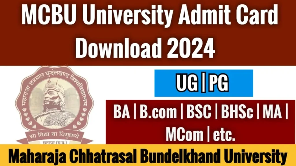 MCBU University Admit Download 2024