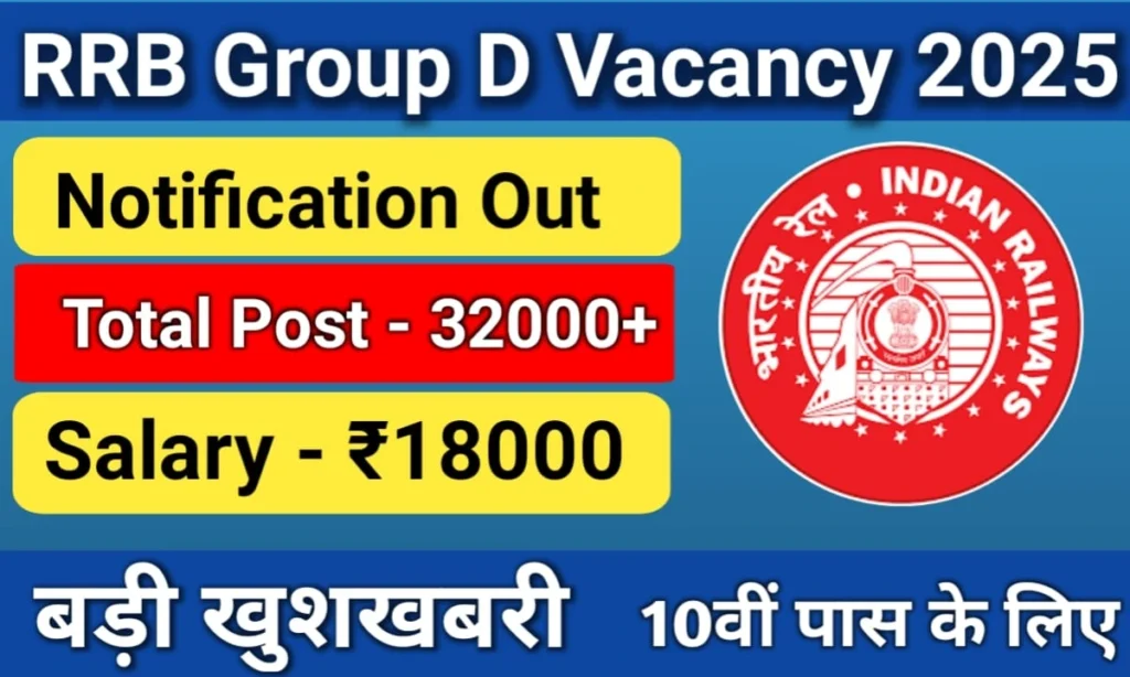 RRB Group D Vacancy 2025 Railway Group D Recruitment For Notification Out 32000+ Post